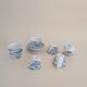 Set of 6 coffee cups and milk jug