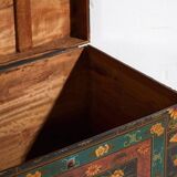 Antique Chinese Dark Colored Trunk with Floral Motifs (c.1900) #2