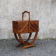 Vintage sewing box on foot