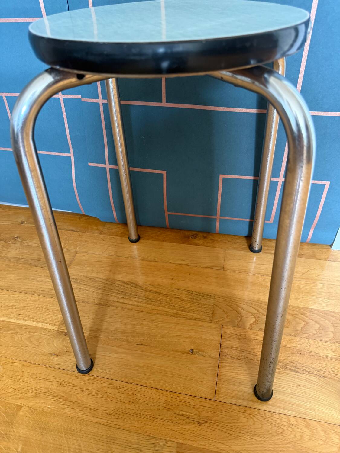 JPP round stool in vintage Formica