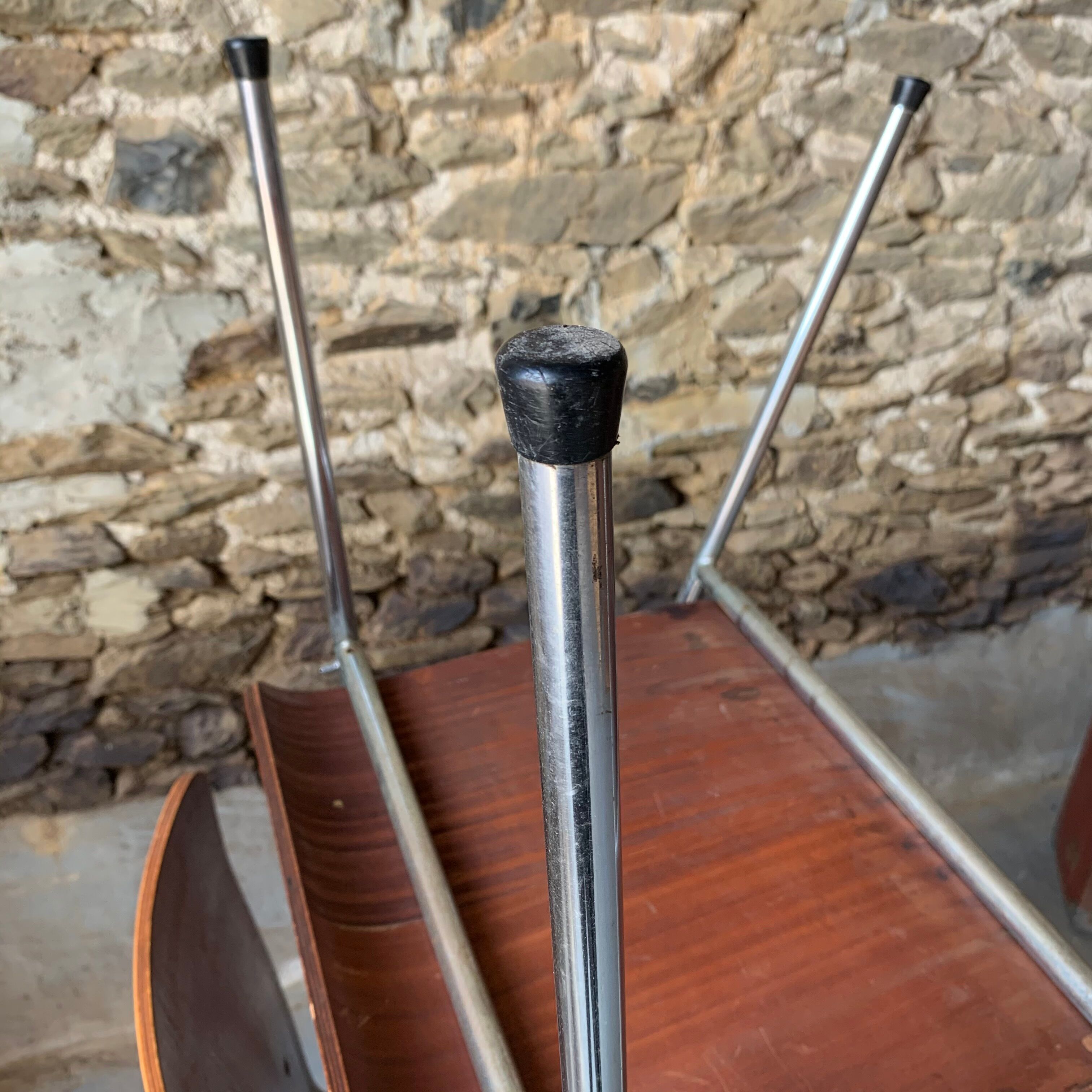 Set of 6 armchairs - Wood & metal -