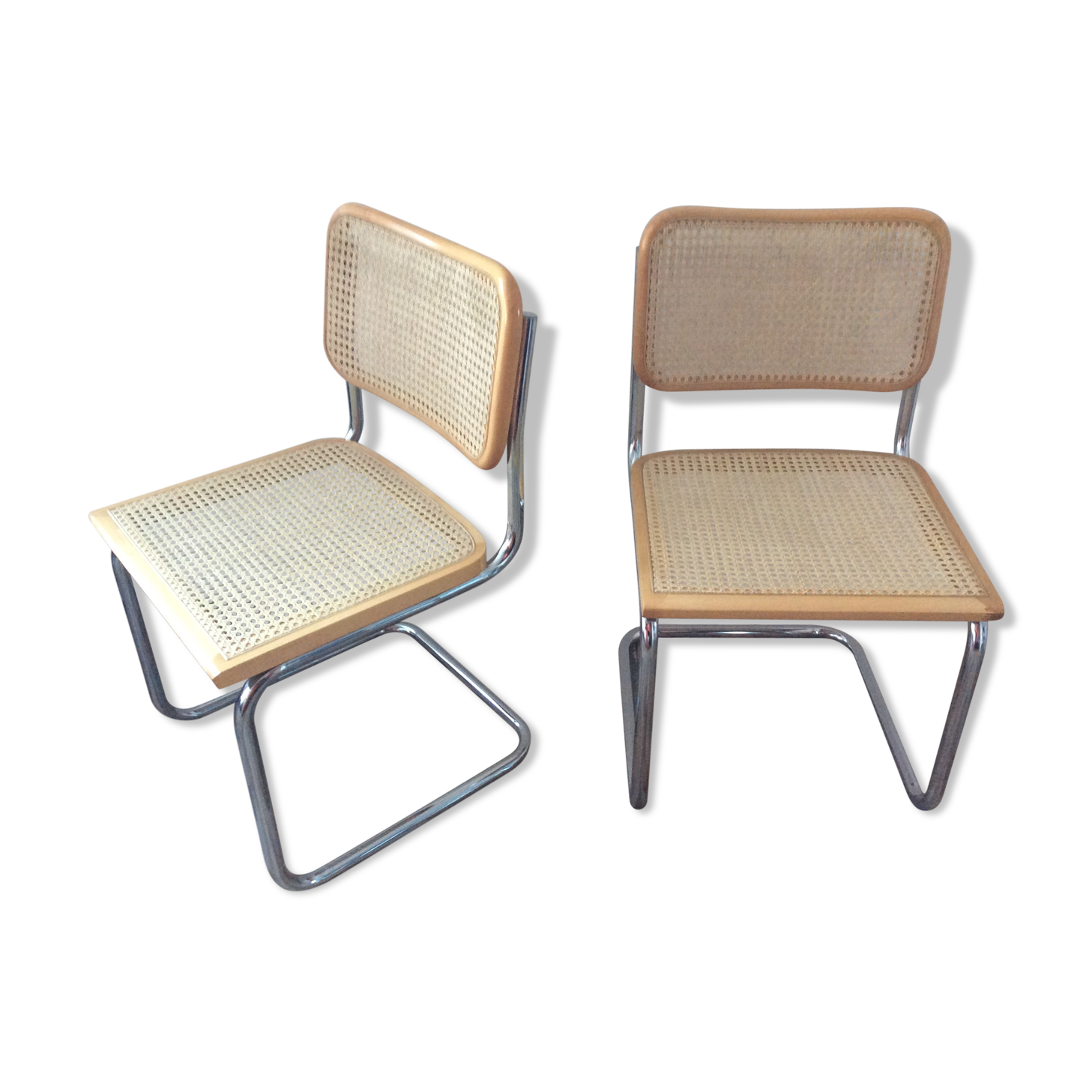 Pair of chairs Marcel Breuer Cesca B32