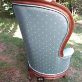 Récamier/Ancienne méridienne style baroque turquoise 1840