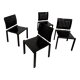 Lot 4 old vintage design chairs Dieticker Bruno Rey black wood year 70