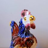 Antique enameled ceramic rooster.