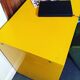 Small yellow metal desk