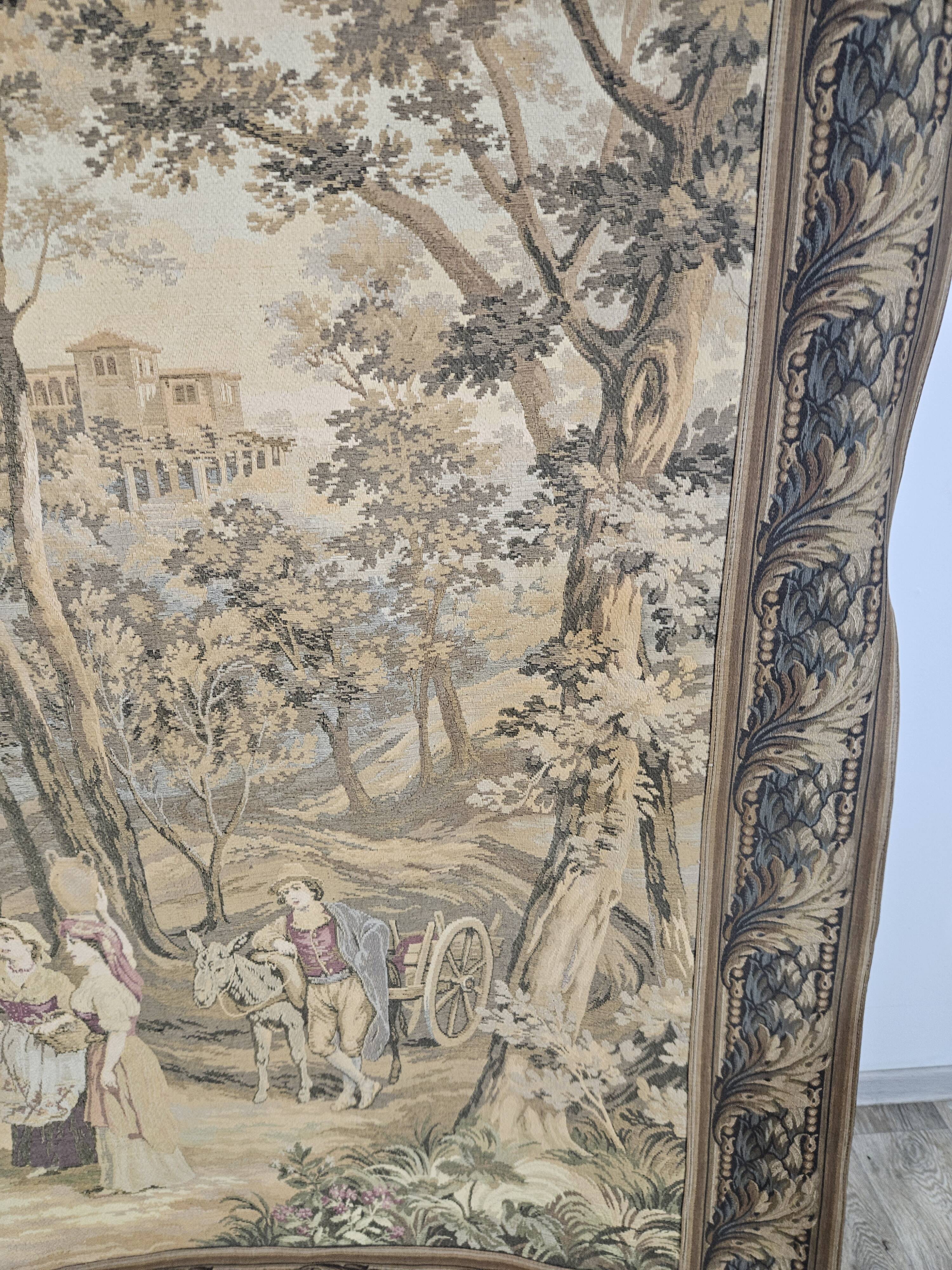Tapestry with an idyllic forest scene