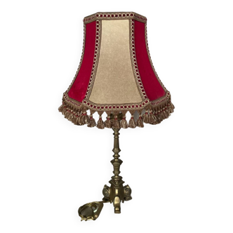 Pic candle living room lamp in solid brass, 20th century