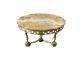 Vintage onyx coffee table with brass frame.