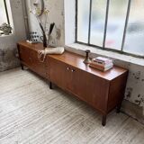 Enfilade teck XL années 60 constructiviste