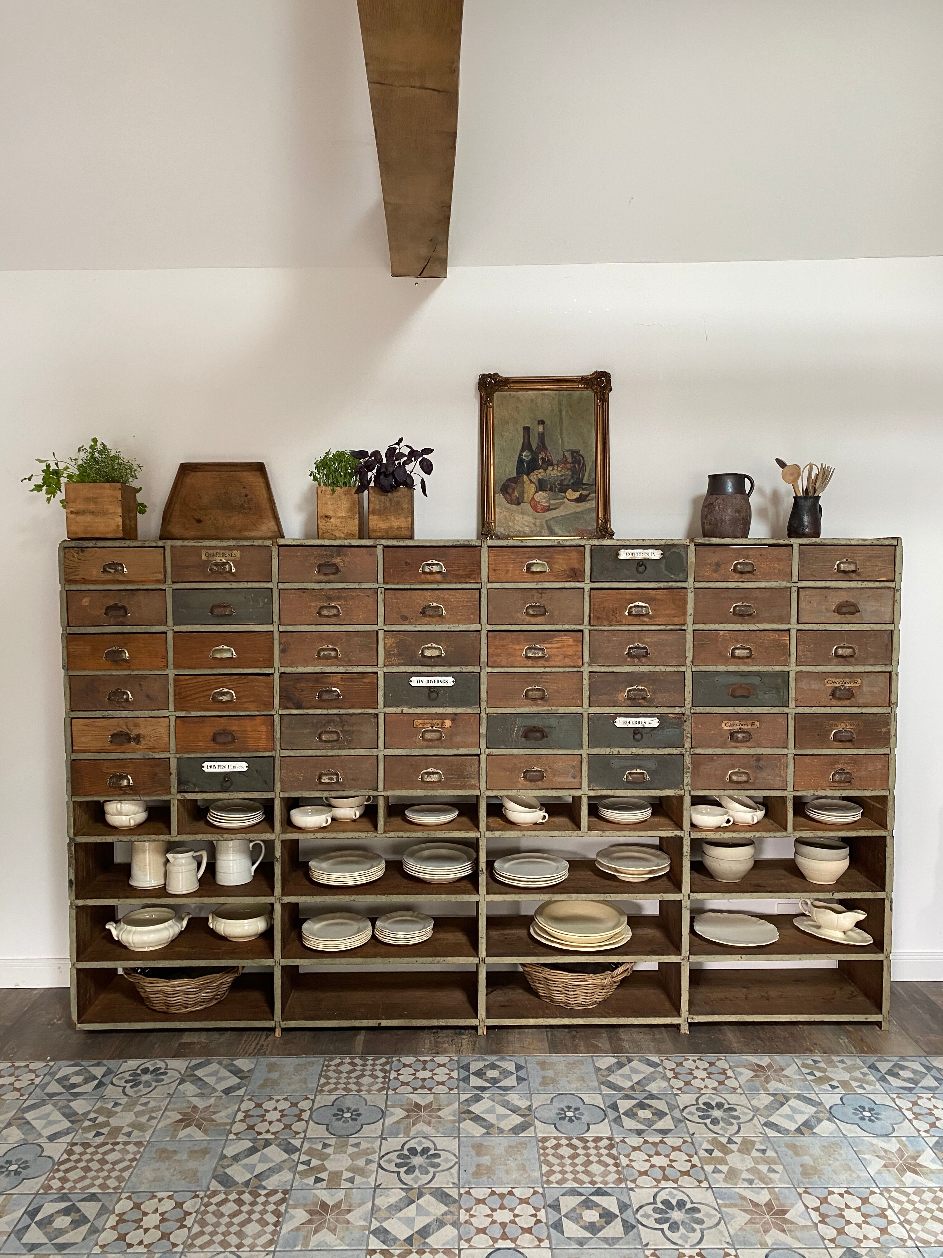 Loom cabinet with drawers