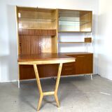 Wall system / modular cabinet with table, František Jirák