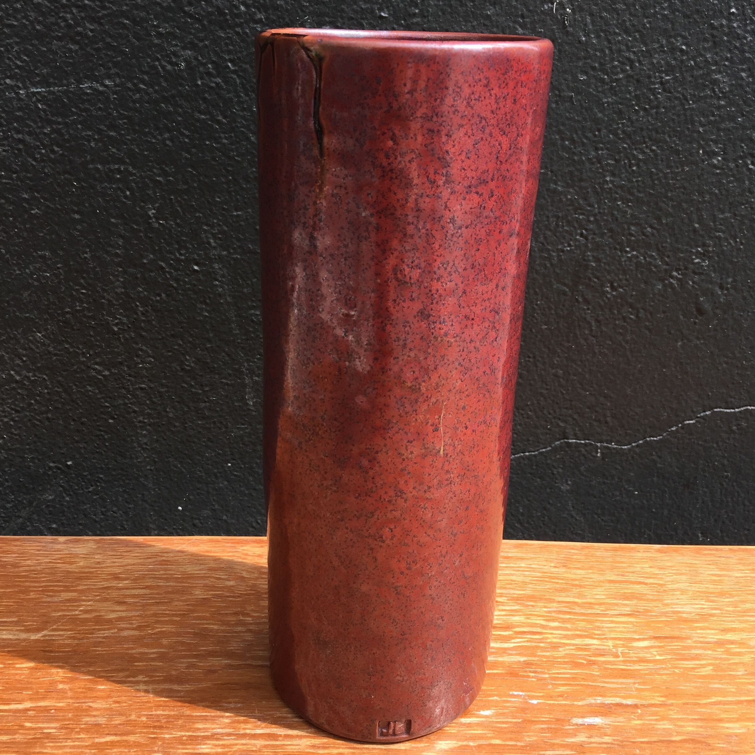 Vase roll Jean Cacheleux (1943), sandstone, marked JC, Saint Amand en Puisaye