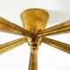 Original small mid-century modern brass Sputnik ceiling lamp with five arms