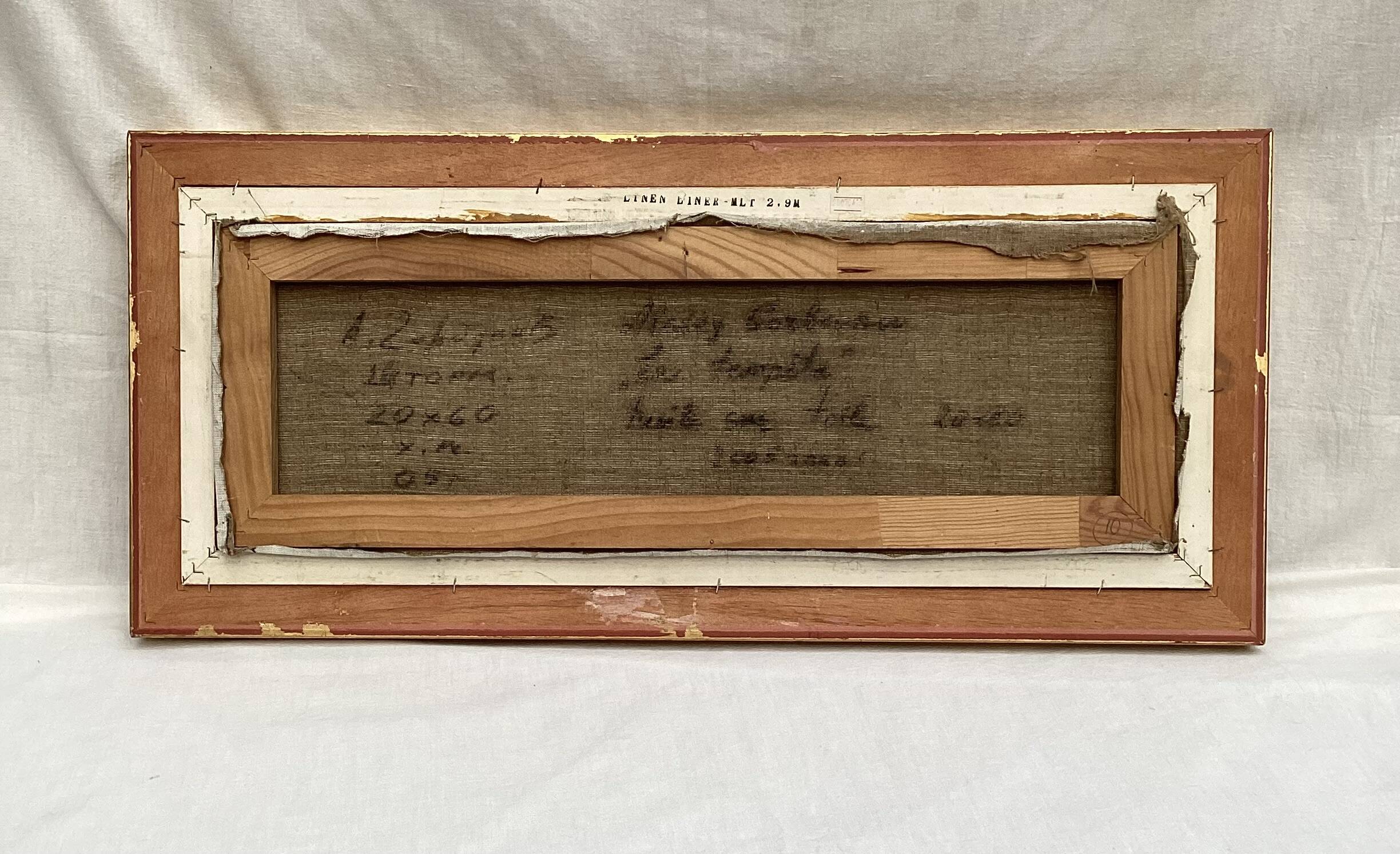 Signed painting Oil on canvas - the storm - dimensions: height -32 cm - width -72 cm -