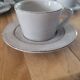 17 hand-painted stoneware coffee cups and saucers (ideal for professional use)