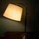 Reclining table lamp by Koch & Lowy for OMI, brass, metal, fabric - Germany - 60s/70s