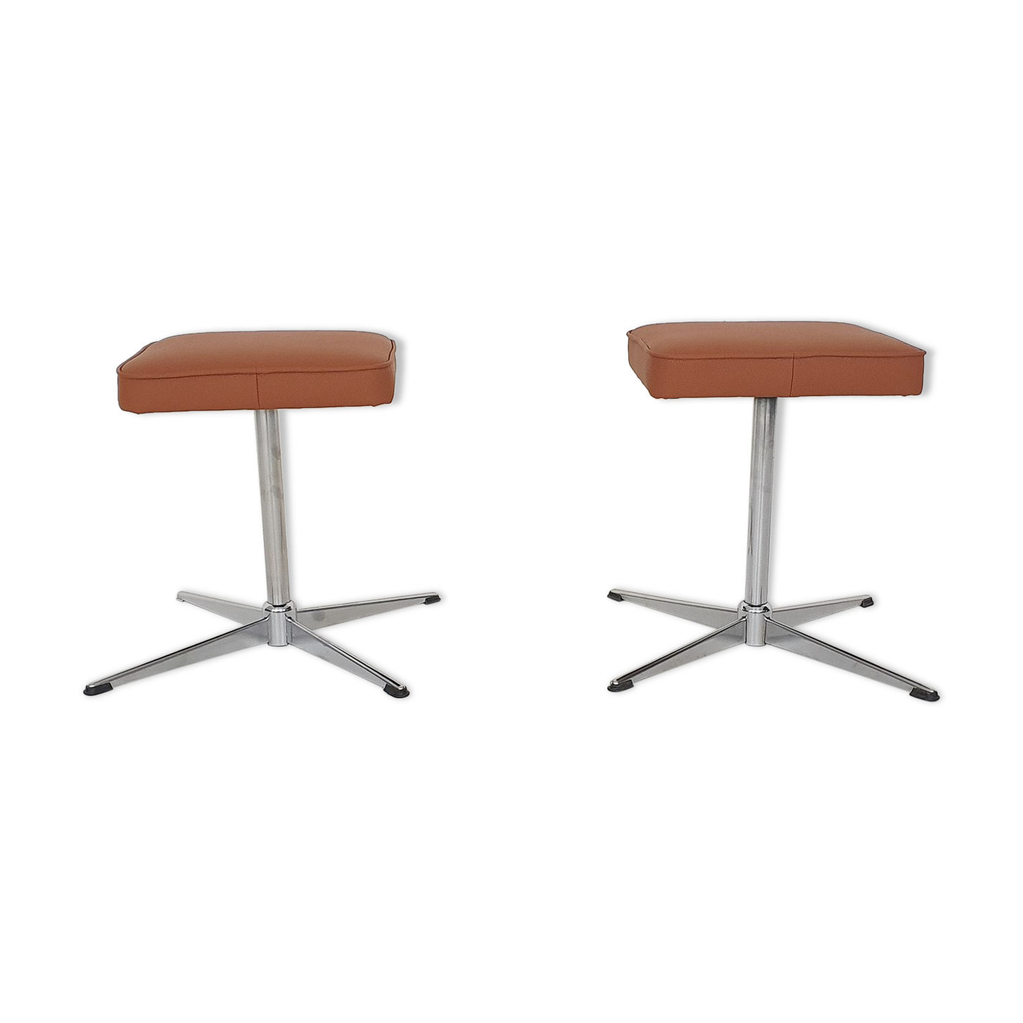 Set of two mid-century swivel stools, The Netherlands