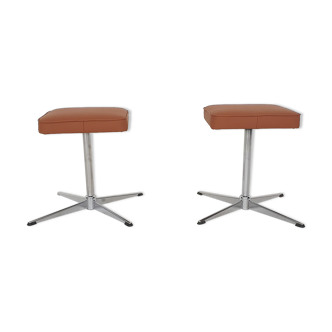 Set of two mid-century swivel stools, The Netherlands