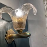 Venetian Murano Glass Brass Sconces Set of 2 1960’s