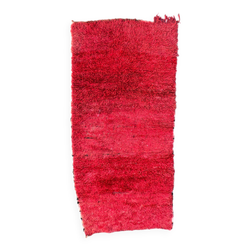 Tapis Marocain Beni M'Guild rouge - 213 x 103 cm
