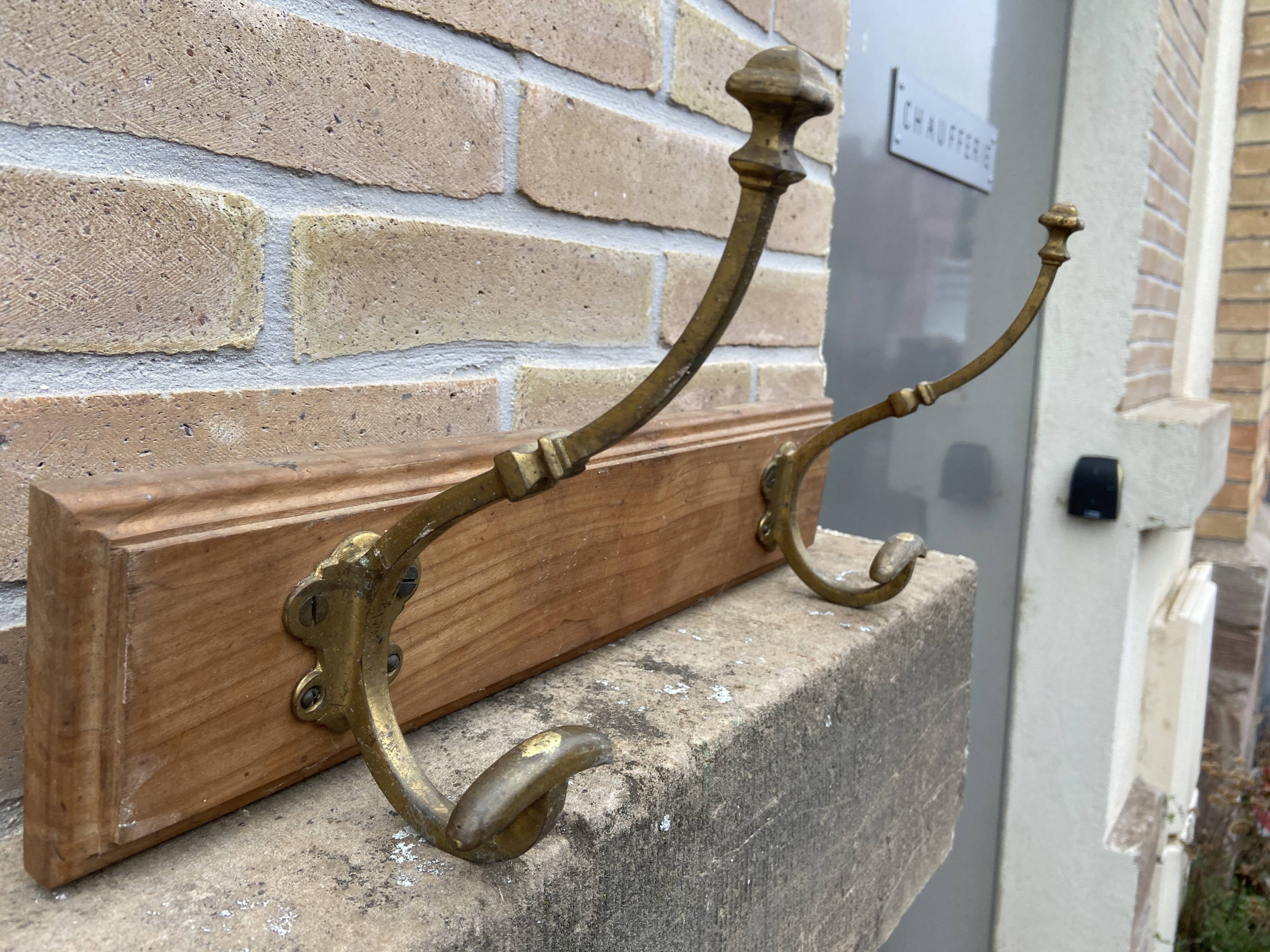 Wall coat rack vintage administrative hooks workshop