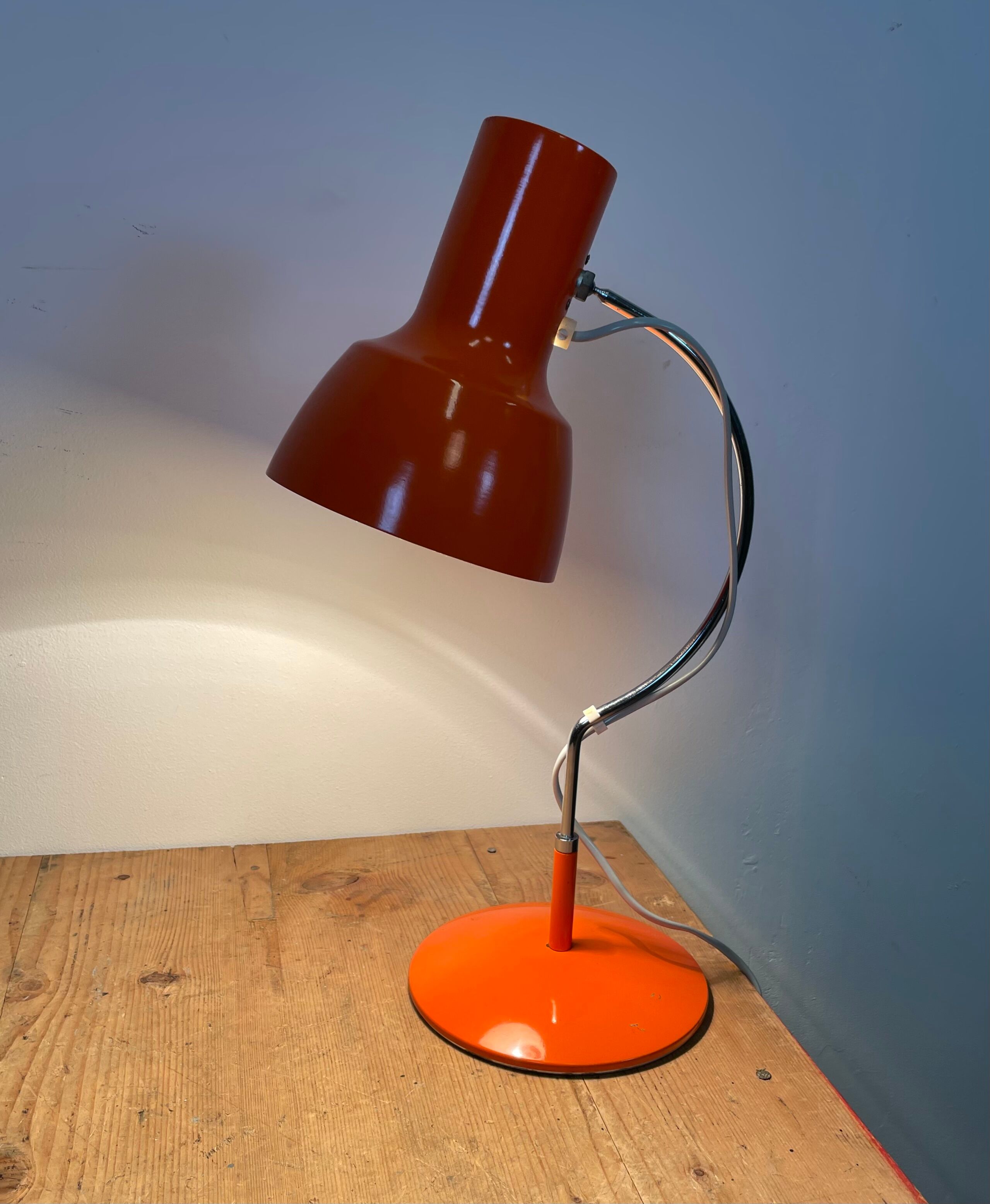 Orange Table Lamp by Josef Hurka for Napako, 1960s