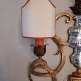 Importante applique Baguès en fer forgé doré