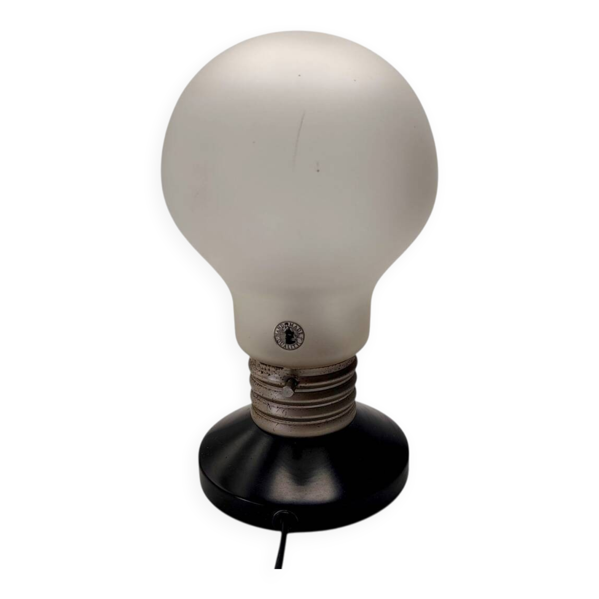 1990 ikea table lamp – vintage bulb shape in frosted glass