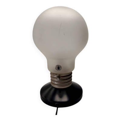 Lampe de table ikea 1990 – forme d'ampoule vintage en verre dépoli