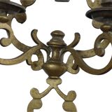 Paire d'appliques murales vintage en laiton