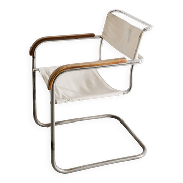 Fauteuil vintage Bauhaus Marcel Breuer « B34 », années 1930