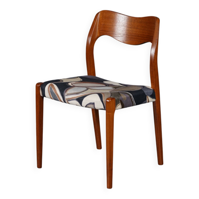 Chaise en teck modèle 71 de Niels Otto Möller pour JL Möllers