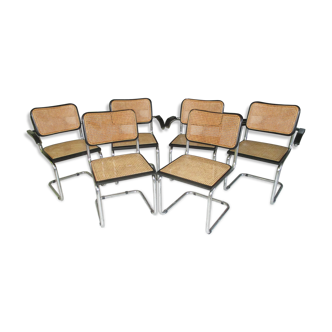 Suite of 4 armchairs and 2 chairs Marcel Breuer