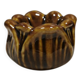 Bougeoir en glaçure dorée par le céramiste danois Michael Andersen