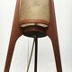 Mid-century tripod rocket floor lamp in teak, 1960s.