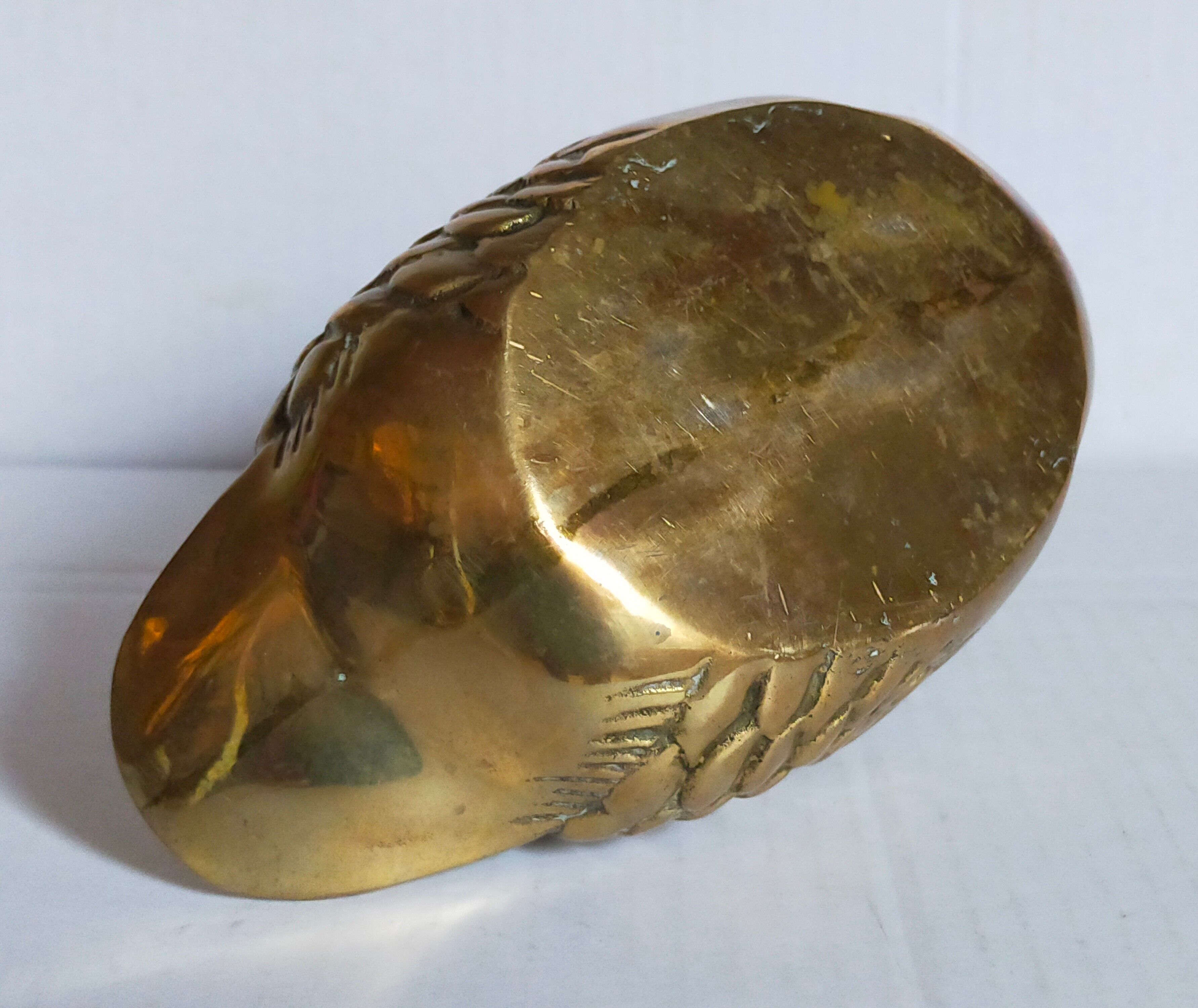 Vintage solid brass duck