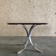 Oval dining table in red marble alicante techno