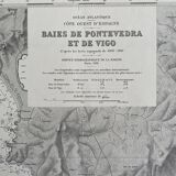 Ancient marine map of Vigo Bay Spain
