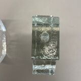 Set of 2 "brutalist" rock glass vases, germany 1970