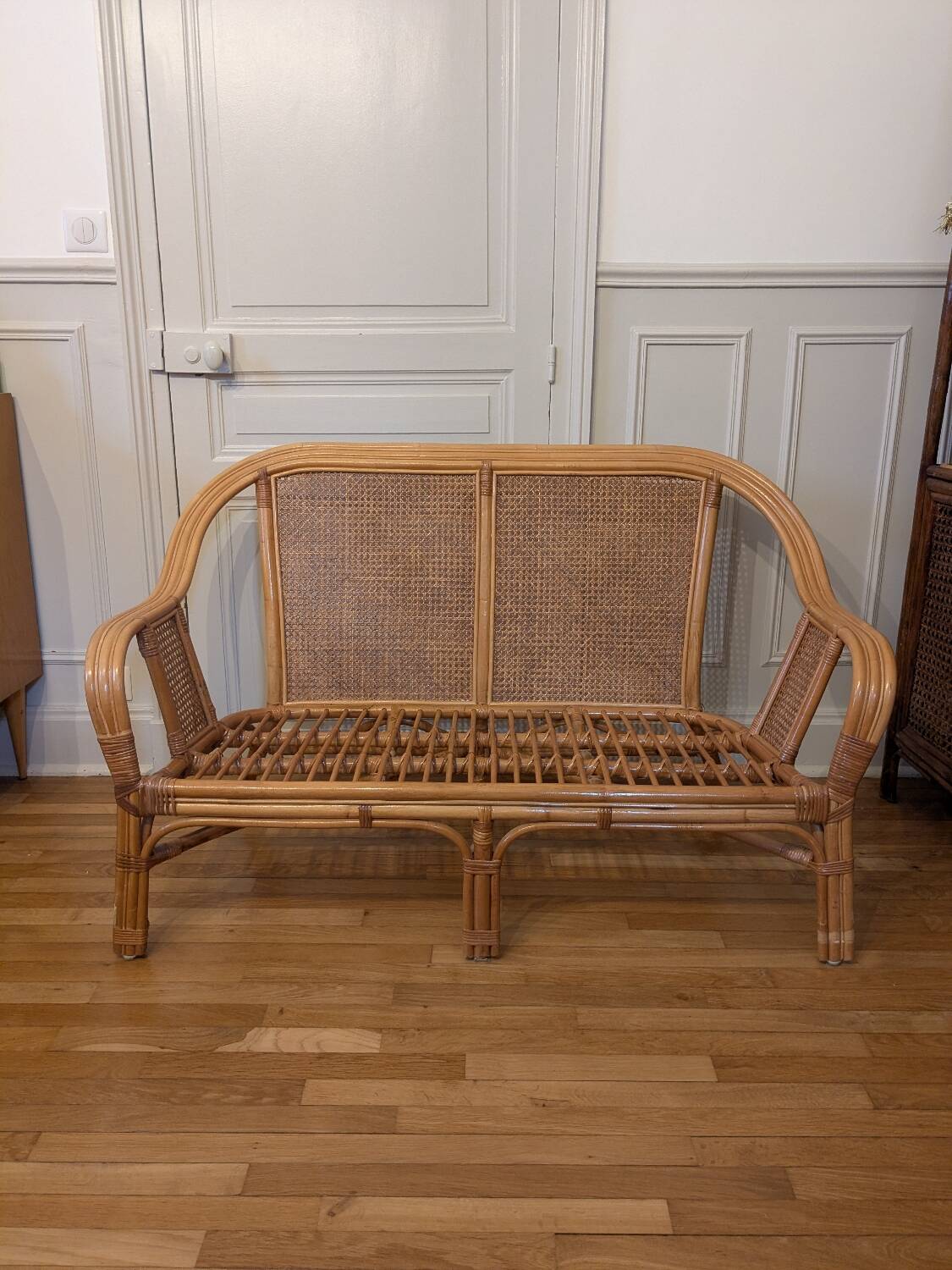 Rattan bench