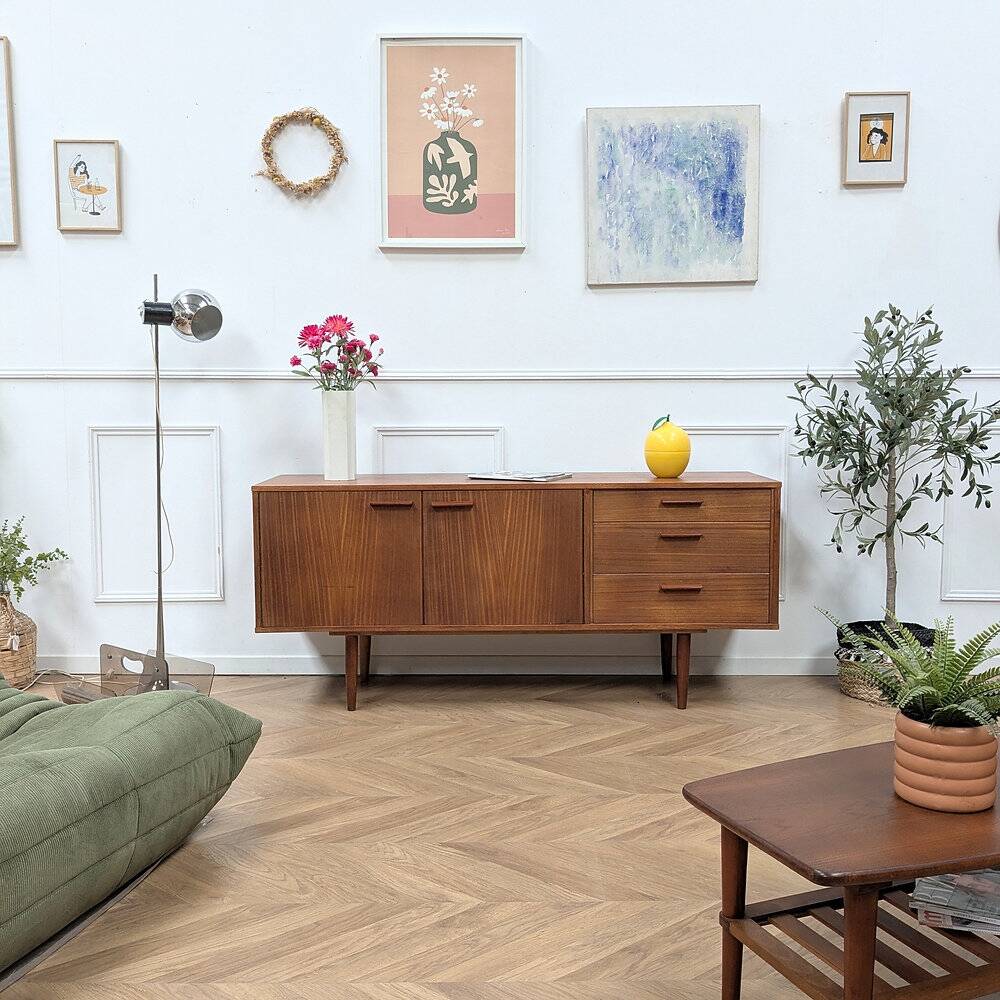Danish vintage teak sideboard from the 1960s.