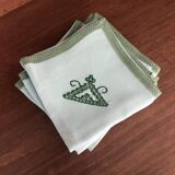 8 vintage hand-embroidered napkins - 38x38 cm - Cotton