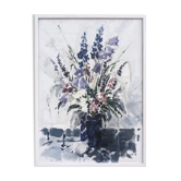 1983 Modern "Flowers & Shell" Swedish Floral Still Life Oil Painting, Framed