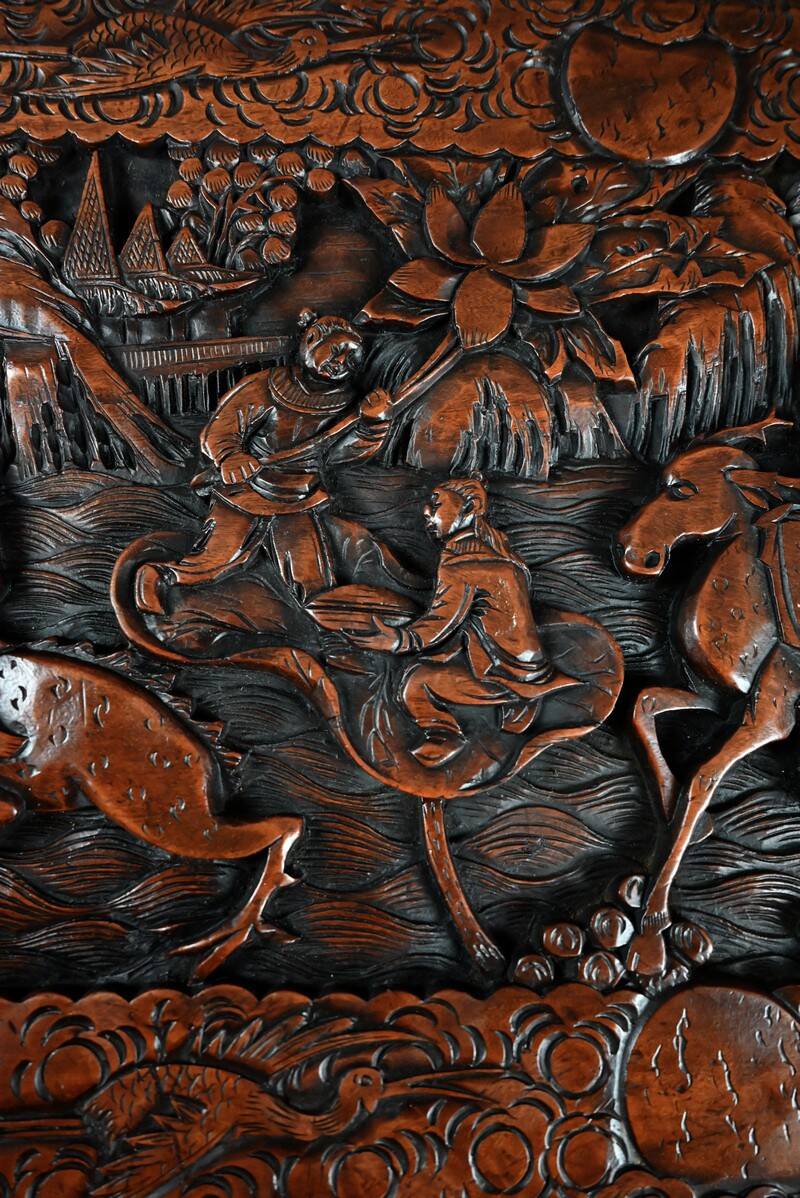 Large Camphor Wood Carved Chest, China – Mid 20th Century