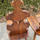 Pair of vintage Tyrolean chairs in solid wood