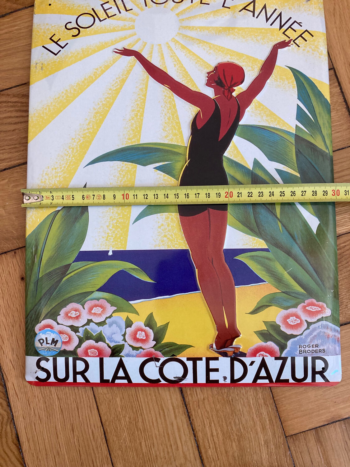 Metal plate azure side Roger broders