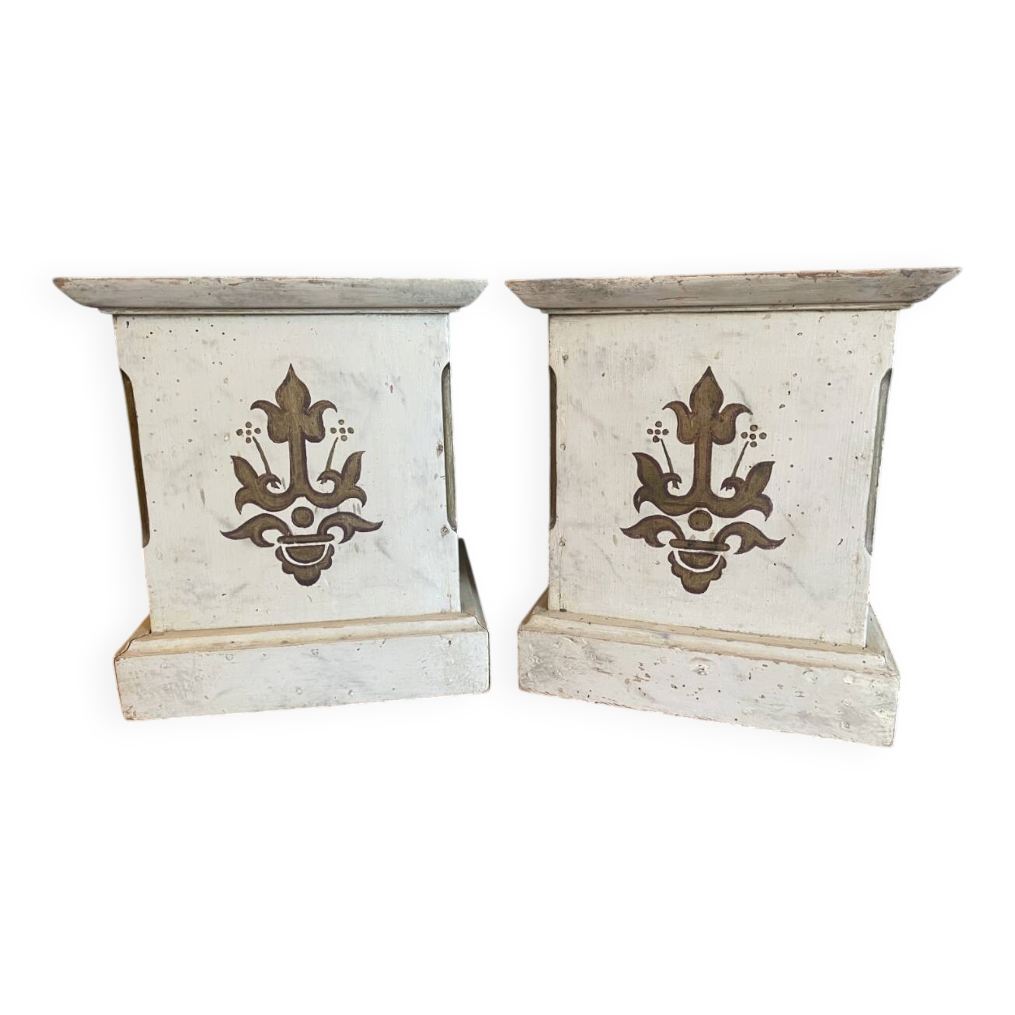 2 x French church consoles