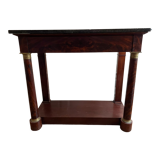 Console style empire walnut and marble