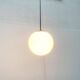 Mid-Century German Glass and Metal Ball Pendant